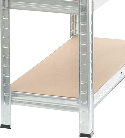 Wiltec 2x magazijnrek verzinkt 180x120x40 cm, totale draaglast 875 kg, stalen stellingkast, 5 planken