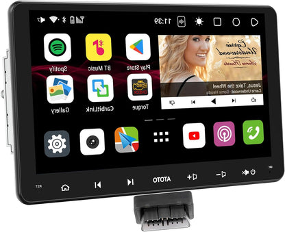 Android Autoradio – 2 DIN Autoradio – Car Radio – Multimedia Systeem – Auto Entertainment – 9 Inch QLED Touchscreen – Ingebouwde 4G LTE & Draadloze CarPlay en Android Auto