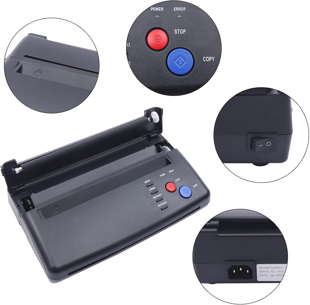 <font dir="auto" style="vertical-align: inherit;"><font dir="auto" style="vertical-align: inherit;">        Thermal tattoo stencil printer, tattoo stencil printer (A4), tattoo thermal copier printer, transfer machine, thermal printer, tattoo stencil machi