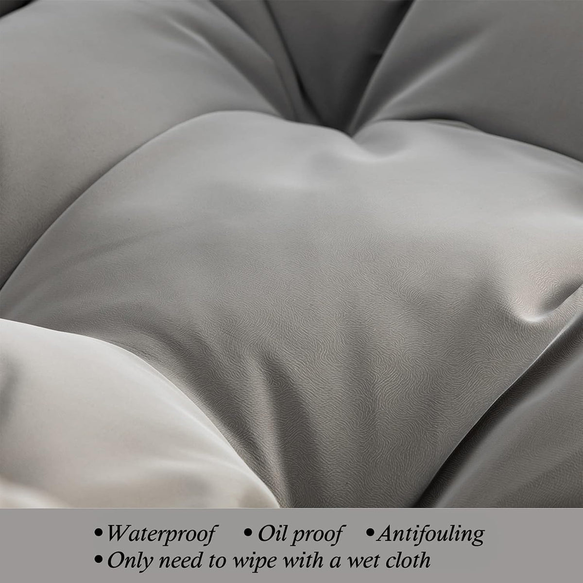Luie stoel lounge stoel met armleuningen en zijvak relax fauteuil met moderne waterproof stof en stalen frame, Grijs