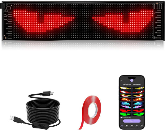 Flexibel LED Display Board, 59 x 12 cm Programmeerbaar RGB Panel, Bluetooth Smart APP, Neon Bord gepersonaliseerd voor Bar, Nachtclub, Restaurant, Winkel, Festival, Feest, Decoratie