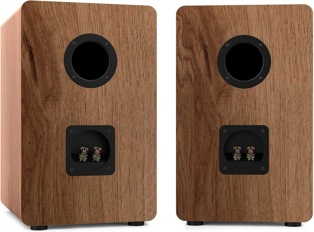 HiFi-luidsprekers – Luidsprekers – Speakers – Stereospeakers – Studio Monitoren – Walnoot Uitvoering – 3-Weg Ontwerp – 100 W per Speaker