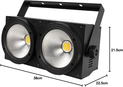 SHEHDS LED COB 2eyes 2x100W Warm Wit Blind Verlichting DMX podiumverlichting effect DMX-controller club show nacht DJ disco SHEHDS podiumverlichting