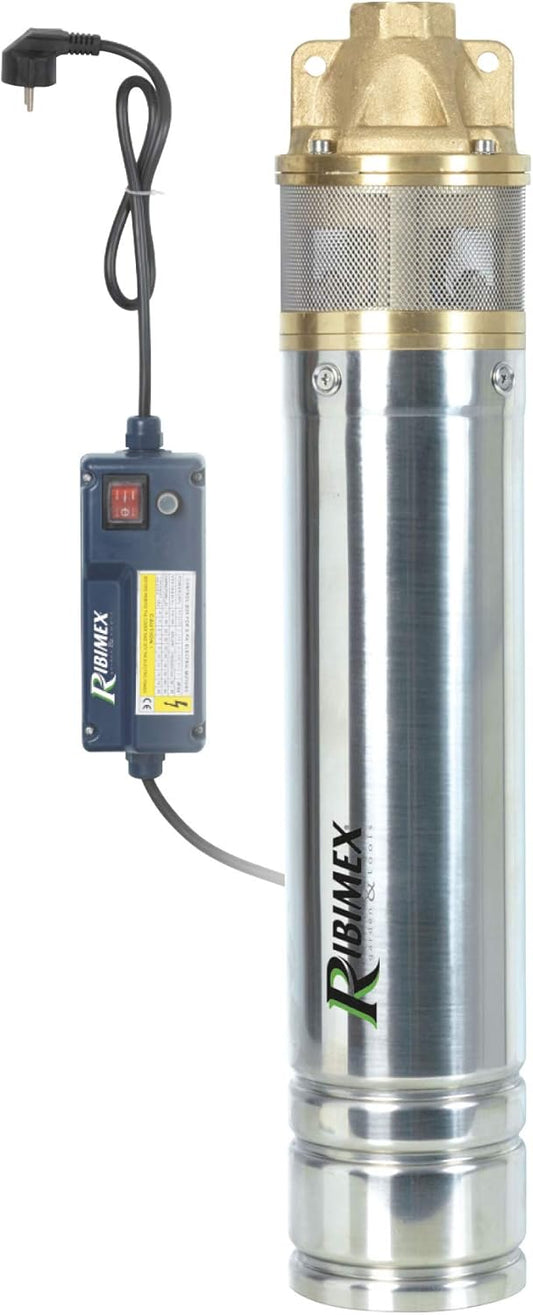 Ribimex PRPGP750/60/1TL dompelpomp 1 turbine, messing, 750 W, zilver, 50 x 10 x 10 cm