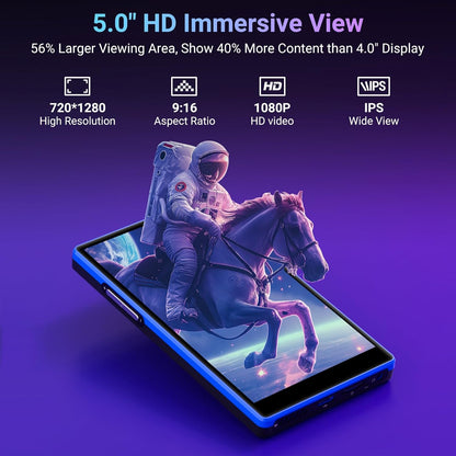 MP3-Speler – Muziekspeler – Portable Media Player – Draagbare Muziekspeler – Audio Player – 5 Inch HD Scherm – Android 13 Systeem