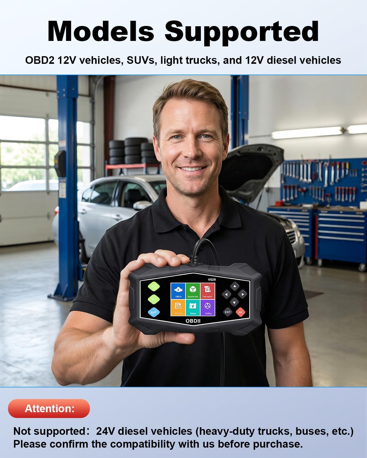 OBD2-Scanner – Diagnostisch Hulpmiddel – Autoscanner – Codelezer – Foutcode Scanner – 2,8 Inch Kleurenscherm – 40.000+ DTC’s & Live Datastroom