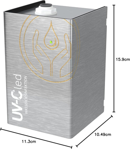 WM aquatec – UV-C led-waterdesinfectie-eenheid voor volautomatische desinfectie van water tot 8 liter/min – 100% zonder chemische toevoegingen door innovatieve UV-C led-technologie – Made in Germany