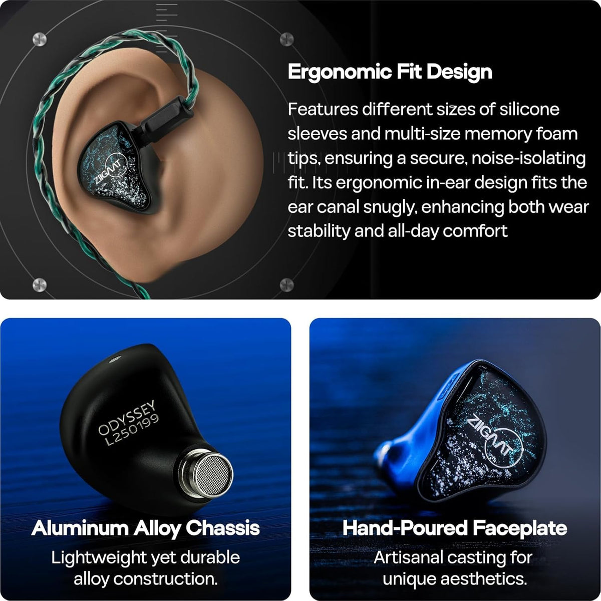 Hybride In-Ear Monitor – IEM – In-Ear Hoofdtelefoon – Bedrade Oordopjes – HiFi Oordopjes – Neutrale Klank Met Diepe Subbas – Afneembare 2-Pins Kabel