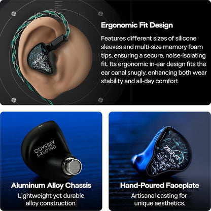 Hybride In-Ear Monitor – IEM – In-Ear Hoofdtelefoon – Bedrade Oordopjes – HiFi Oordopjes – Neutrale Klank Met Diepe Subbas – Afneembare 2-Pins Kabel