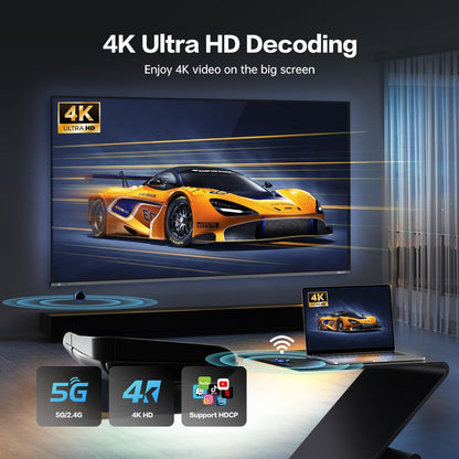 Draadloze HDMI 4K, HDMI Draadloze Zender en Ontvanger Met LED-Scherm, 2,4/5G Radiooverdracht, 50M Draadloos Voor Streaming Video Audio Bestanden Van Laptop, PC, Box Naar HDTV, Projector, Monitor