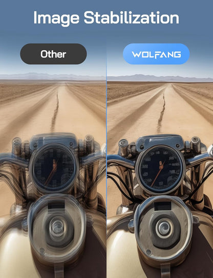 WOLFANG Seeker One White Waterdichte Actiecamera met 4K60fps Ultra HD-video, Dual Screen Kleurendisplay, 16 Voet Onder Water Camera, Live Streaming, Webcam, Stabilisatie met GO APE
