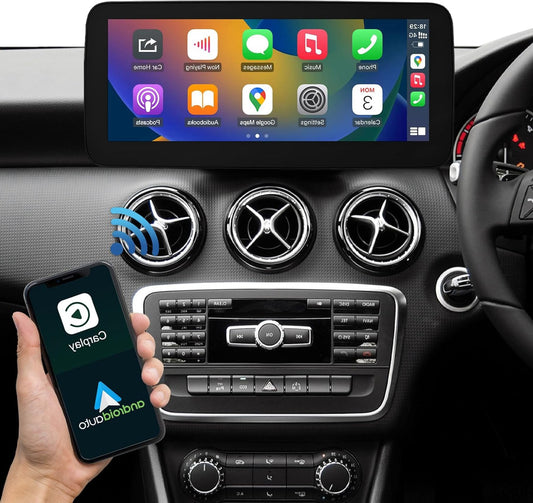 12,3 Inch Autoradio – Touchscreen Navi Systeem – Multimedia Speler – Auto Radio – Draadloos CarPlay Android Auto – HD Scherm 1920x720 – Plug & Play Installatie