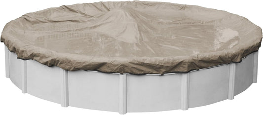 Pool Mate 6030-16:00 20 jaar premium winterronde bovengrondse zwembadafdekking, 9,1 m, zand