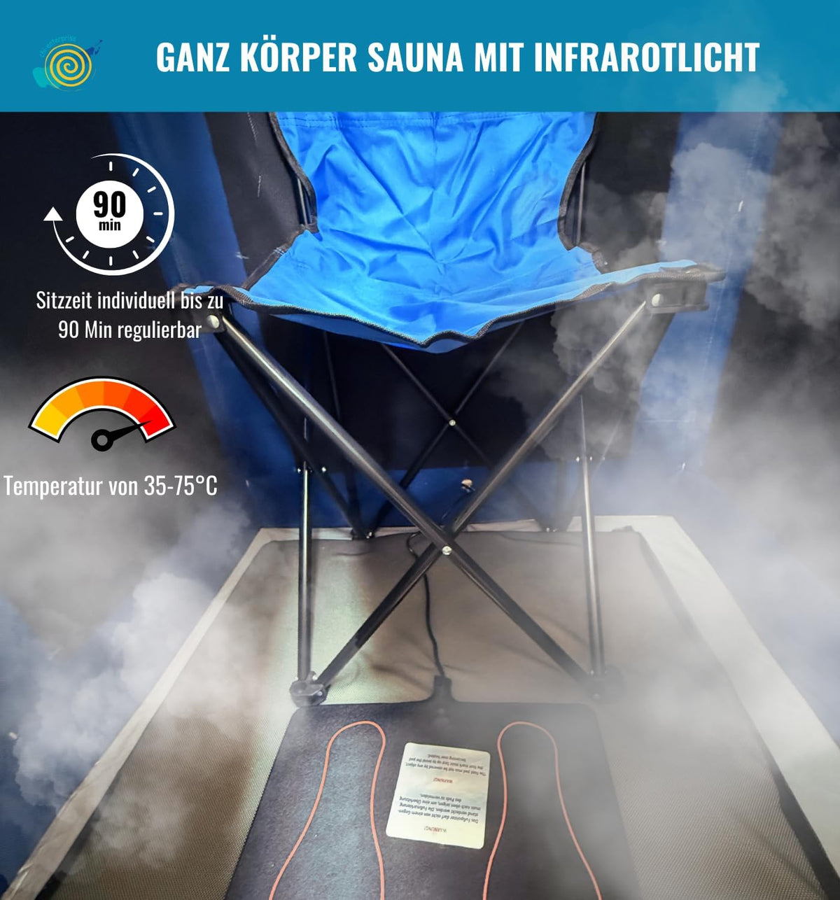 Chi-enterprise Portable Infrared sauna FIR Hothouse 1000 W - QUORE