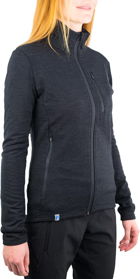 ALPIN LOACKER Merino jas voor dames 270 g/m² - de premium merinowol fleecejas, wollen jas voor outdoor en vrije tijd