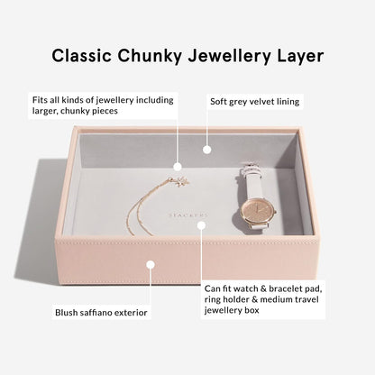 Stackers Blush Pink Classic Medium Jewellery Box, Set of 5