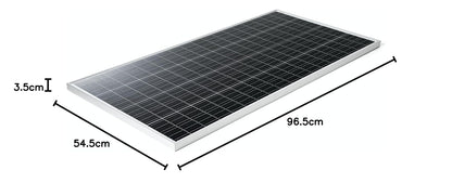 MOSCATELLI 100 Watt 12 Volt Monokristallijn zonnepaneel - PERC