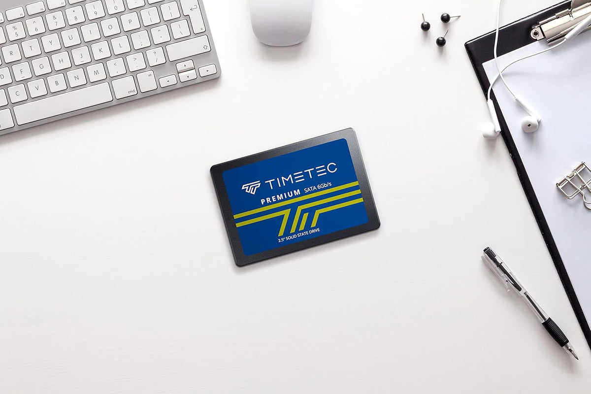 Timetec 1TB SSD 3D NAND SATA III 6Gb/s 2,5 inch 7 mm (0,28") 800TBW Leessnelheid Tot 530 MB/s SLC Cache Prestatieverbetering Interne Solid State-schijf voor pc Computer Desktop en laptop