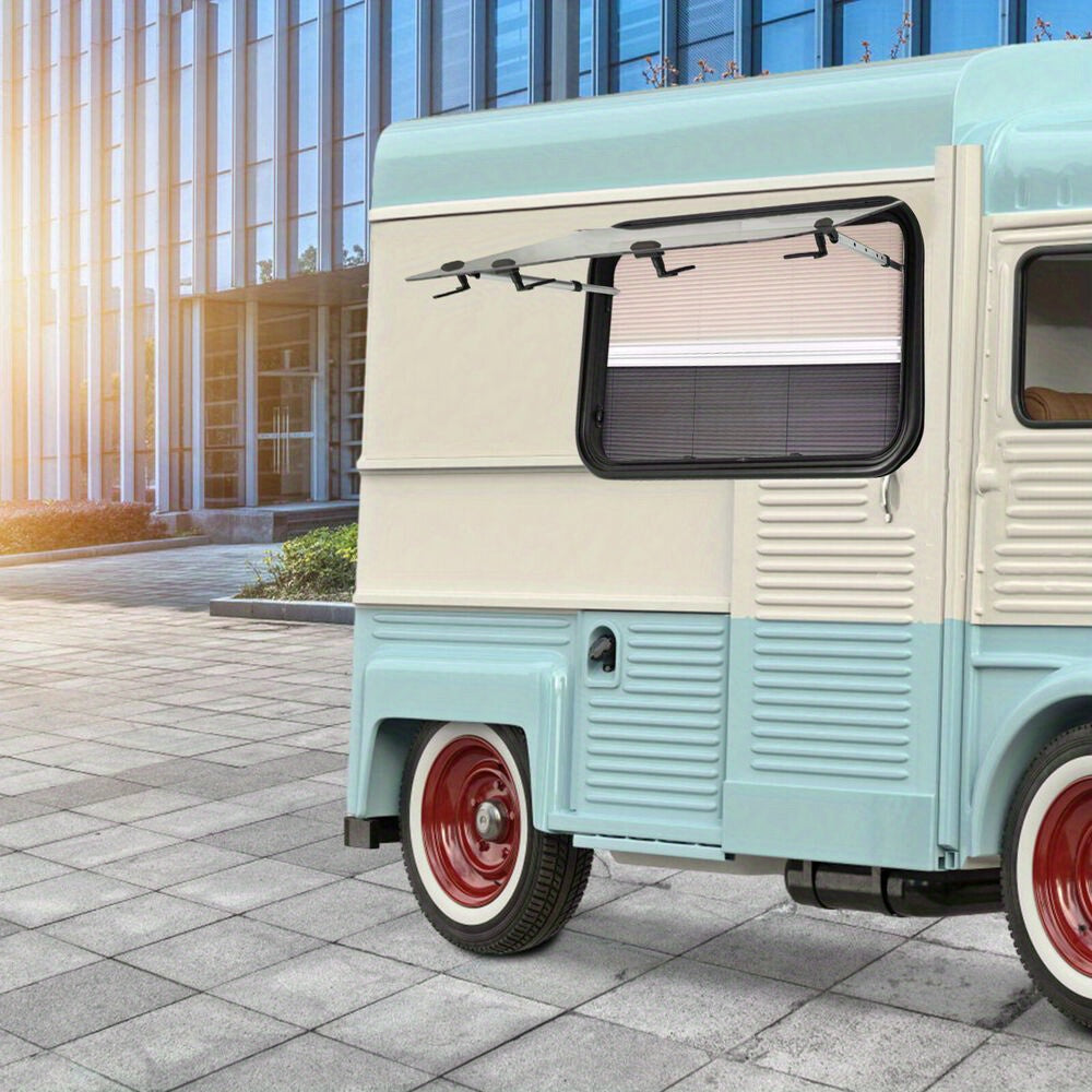 Camperraam – Uitzetraam – Caravanraam – Ventilatieraam – Nooduitgangraam – Aluminium – 4mm Gehard Glas – 91x56 cm – 65° Openend