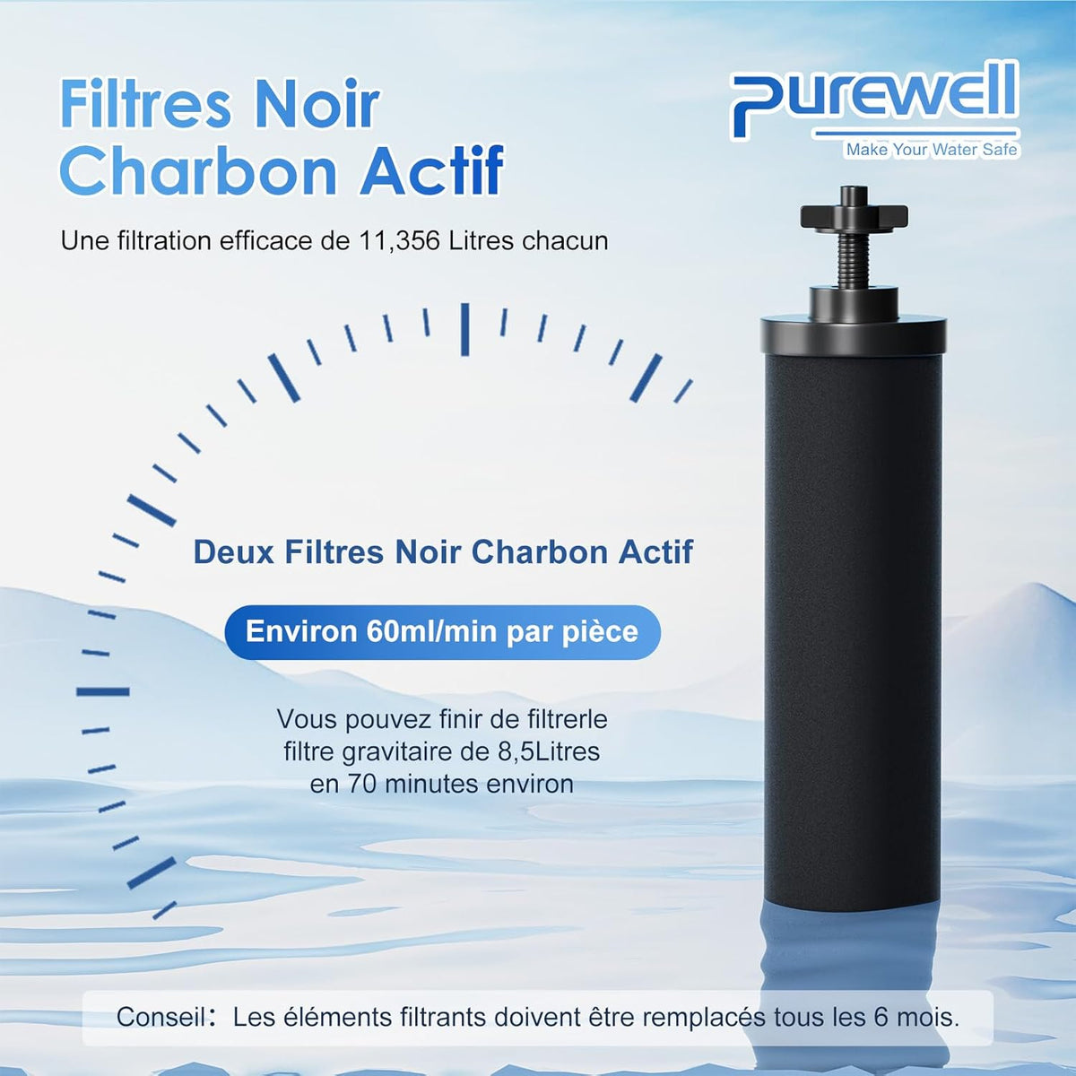 Zwaartekracht ultrafiltratie watersysteem – Waterfilter – Waterfiltersysteem – Drinkwaterfilter – Aanrechtfilter – 8,5 liter – 304 roestvrij staal