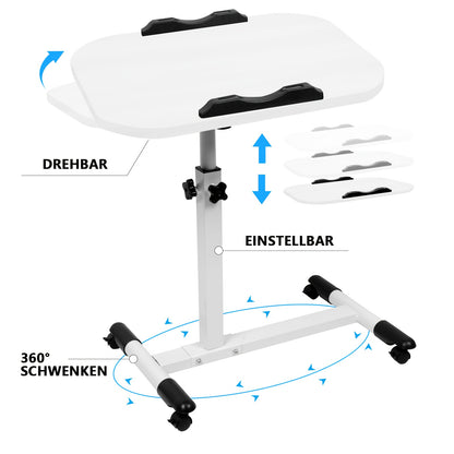 Bureaustoel – Kantoorstoel – Gamingstoel – Draaistoel – Werkstoel – Verstelbaar Hoogte 61-95 cm – Kantelbaar Houten Werkblad 60x40 cm
