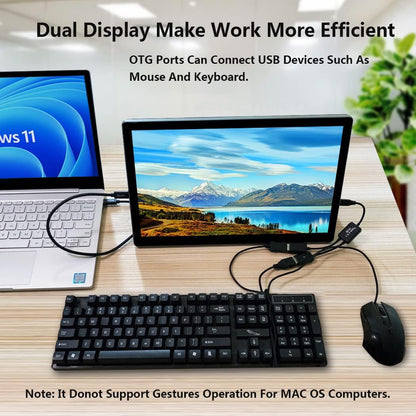 OLED Draagbare Monitor 2K 13.3'' Touchscreen, USB C Mobiel Scherm, 54000:1, QHD 100% DCI-P3 1Ms Voor Laptop, PC, Gameconsoles, Enz.