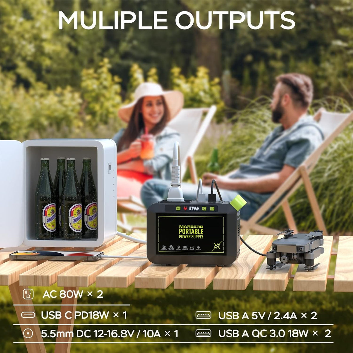 Draagbare Powerstation – Generator – Accubank – Mobiele Energie – Powerbank – 88Wh 24000mAh – Compact en Lichtgewicht – Meerdere Snellaadpoorten - QUORE
