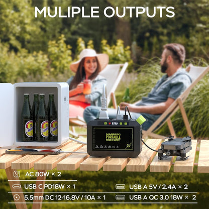 Draagbare Powerstation – Generator – Accubank – Mobiele Energie – Powerbank – 88Wh 24000mAh – Compact en Lichtgewicht – Meerdere Snellaadpoorten - QUORE