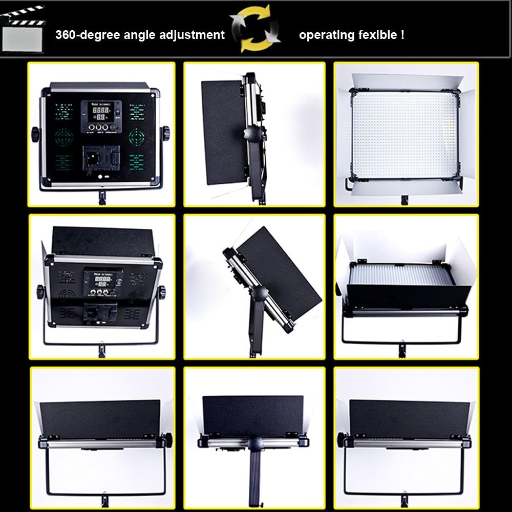 Dimbare Tweekleurige Led-Videolamp – Videolamp – Led-Videolicht – Studiolamp – Fotolamp – 3200K-5500K Traploos Instelbaar – CRI 96+ Met U-Houder En Barndoors