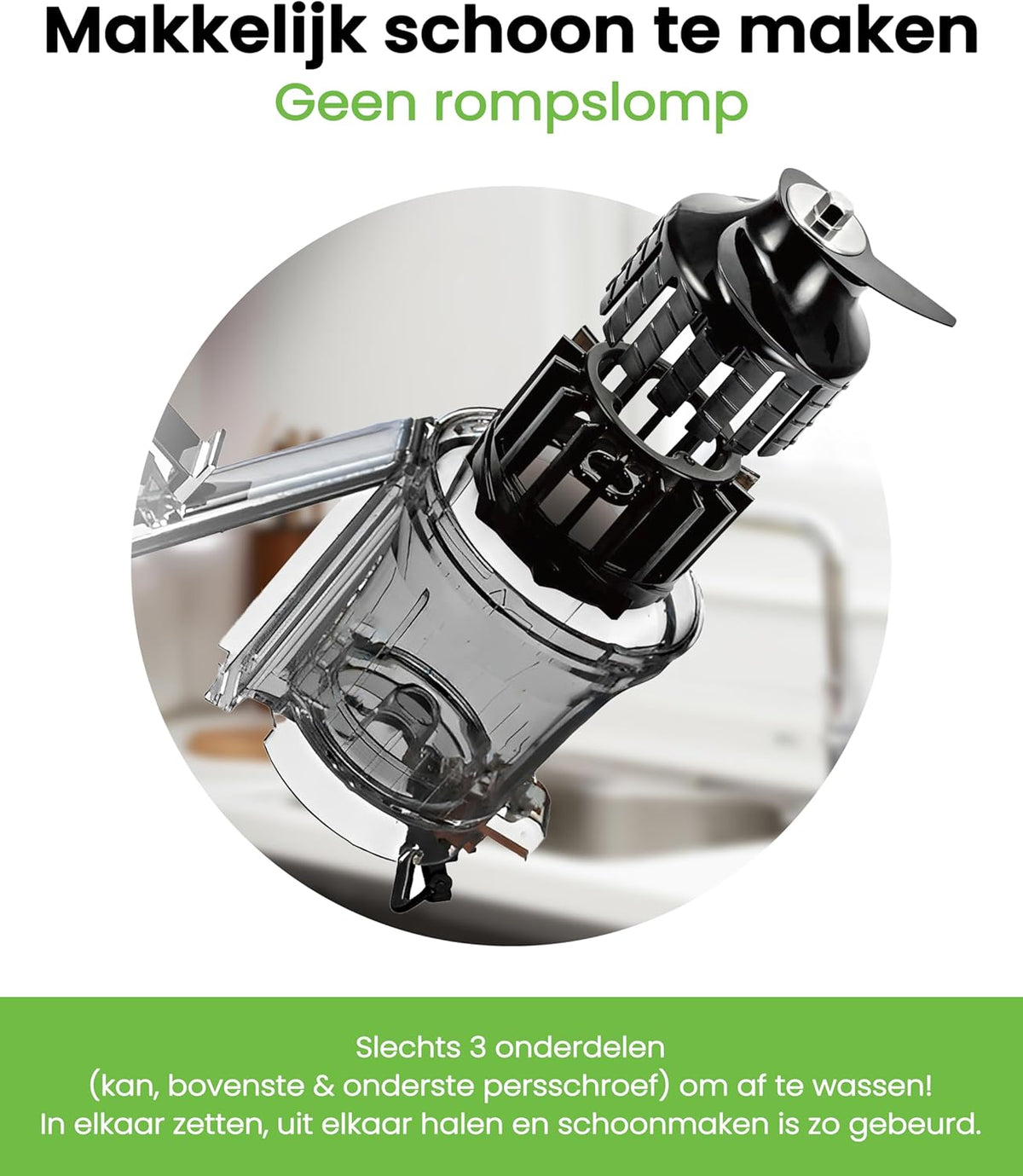 HUROM | H400 | Sapcentrifuge voor fruit en groenten | Hurom Easy Clean H400 | Snijbak | 150 Watt | BPA-vrij