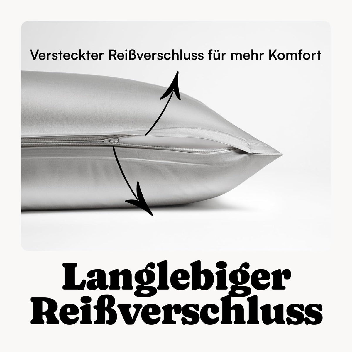 Tencel Beddengoed 200x200 Grijs Lichtgrijs + 80x80 cm | 100% Lyocell | bijzonder zacht hoogwaardig | Ritssluiting | Oeko-Tex | geschikt voor allergieën | Ademend tegen zweet