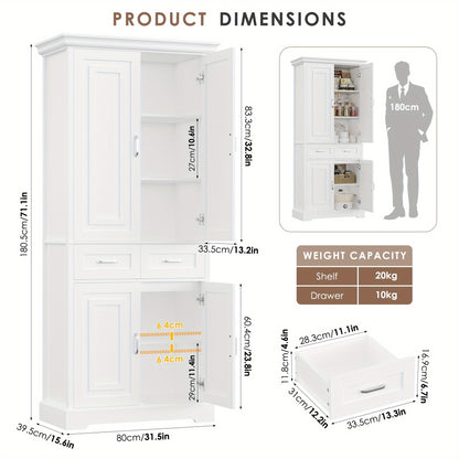 Opbergkast – Kast Met Lades – Keukenkast – Vitrinekast – Wandkast – Mat Zwart – Duurzaam Hout – Compact Design