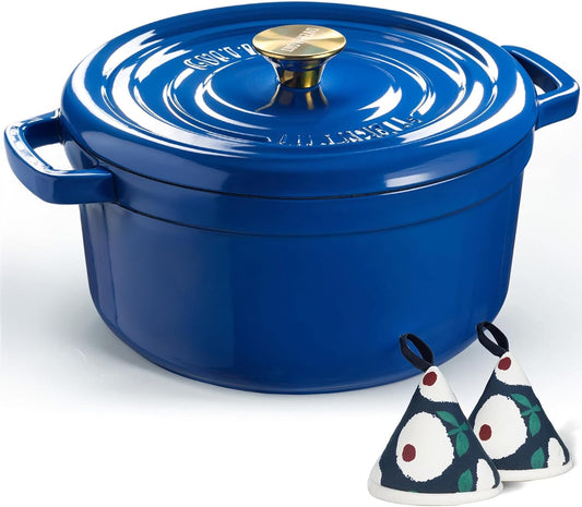 Gietijzeren Braadpan – Dutch Oven – Sudderpan – Stoofpan – Ovenschaal – 26 cm – Geëmailleerd Gietijzer – Ovenbestendig Tot 260°C