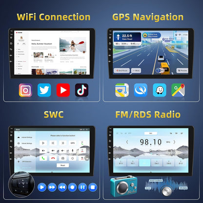 Android Autoradio – Multimedia Systeem – Navigatie Unit – Inbouwradio – Auto Entertainment – 9 Inch Touchscreen – Qualcomm 8-Core Processor – Draadloze CarPlay & Android Auto