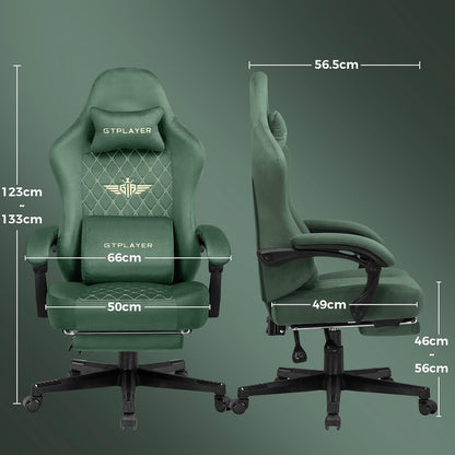 Gamingstoel – Gamestoel – Gaming Chair – Bureaustoel – PC Stoel – Ademend Stof – Verstelbare Voetensteun – Max 150 kg