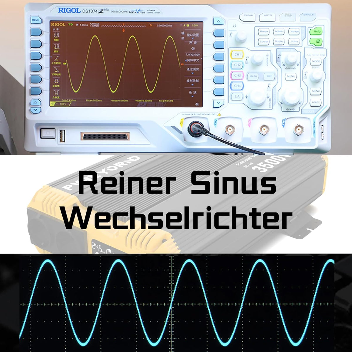 Omvormer 24V naar 230V Zuivere Sinus 3500W/7000W Spanningsomvormer 24V 230V Met een externe LCD-controller, geschikt voor campers en elektrische installaties in huis
