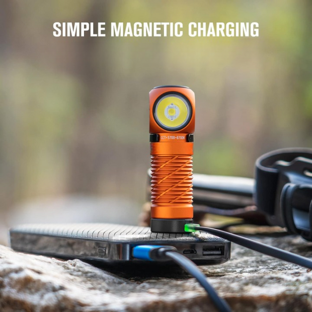 Koplamp - Hoofdlamp - Oplaadbare Zaklamp - Multifunctionele - met Rood Licht - 2 Mini Koud Wit LED - 1100Lm - 50m Lichtbereik - voor Kamperen - Hardlopen - Wandelen - Speleologie - Noodgevallen - 650mAh - IPX8 - Oranje