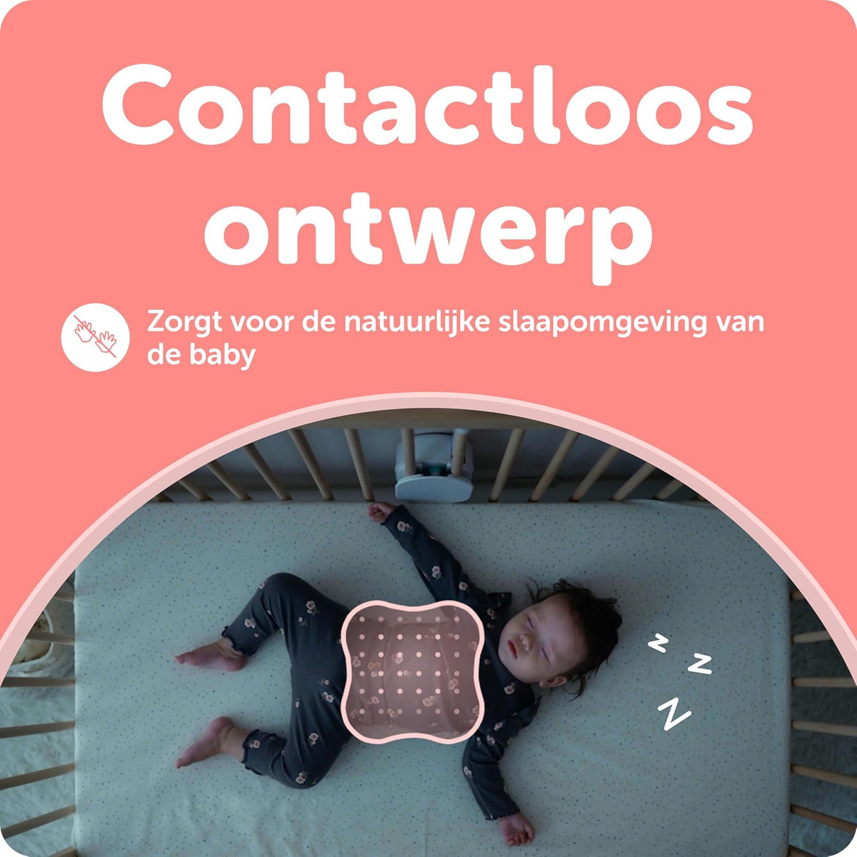 CuboAi Sleep Sensor Pad - Real-time baby microbeweging tracking & bewegingsdetectie met proactieve AI babyveiligheidswaarschuwingen, contactloos | Moet worden gecombineerd met CuboAi slimme babyfoon