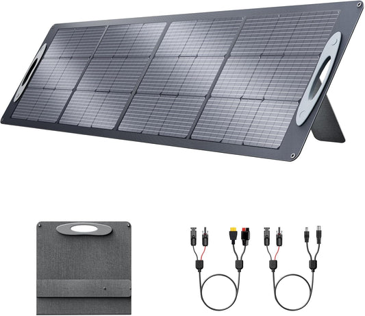 VDL Zonnepaneel, opvouwbaar, 200 W zonnepaneel met monokristallijn zonnecel voor powerstation, 20 V fotovoltaïsche module zonne-installatie zonne-oplader met Multi-Contact 4 voor outdoor, camping