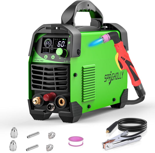 CUT60L PRO Upgrade 60A IGBT Plasmasnijder 240V contactloos 2T/4T - Max. 16mm stalen snijvermogen, digitaal LED-display, gemakkelijk draagbaar