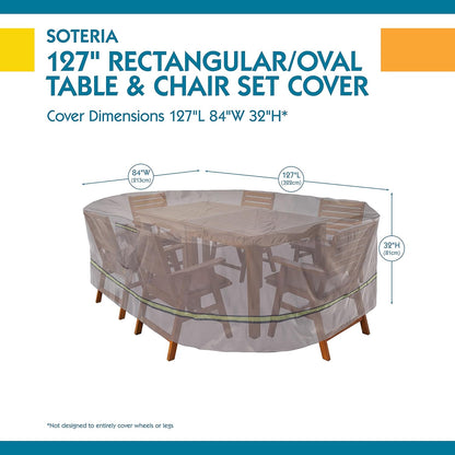 Duck Covers RTO09664 Soteria Patio Furniture Cover 127" Long