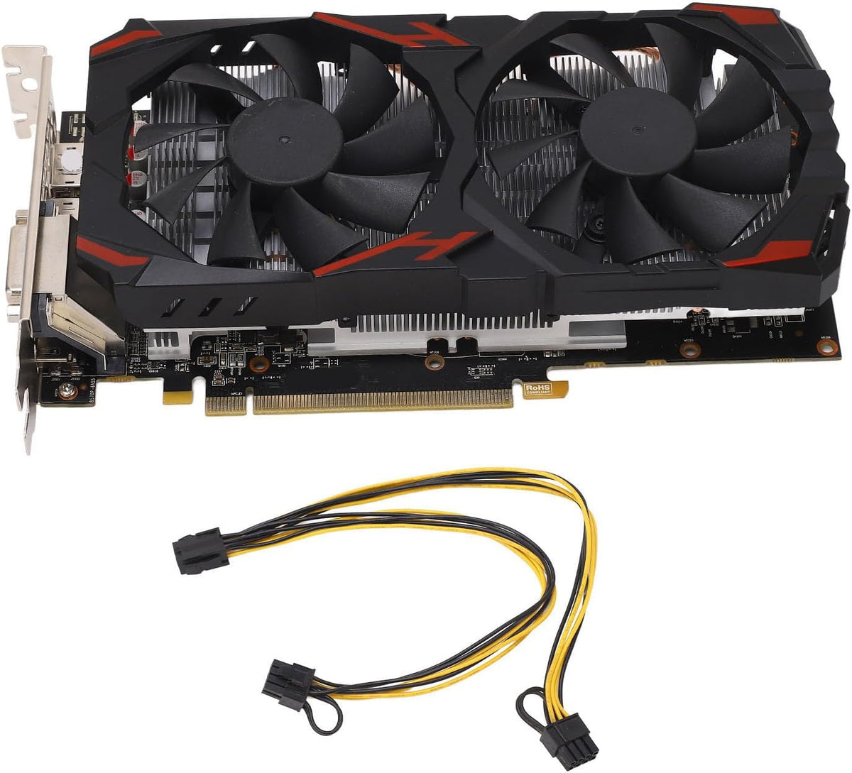 RX 580 8GB Gaming Grafische Kaart Dubbele Ventilatoren Desktop PC Plug-and-Play Stil Hoge Prestaties (580 8G D5)