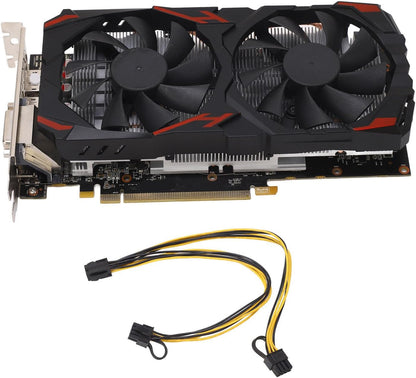 RX 580 8GB Gaming Grafische Kaart Dubbele Ventilatoren Desktop PC Plug-and-Play Stil Hoge Prestaties (580 8G D5)