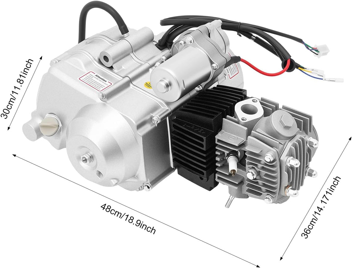 125cc 4-takt motor – Quad motor – ATV motor – Go-kart motor – Crossmotor – Elektrische start – Semi-automatische 3+1 versnelling met achteruit