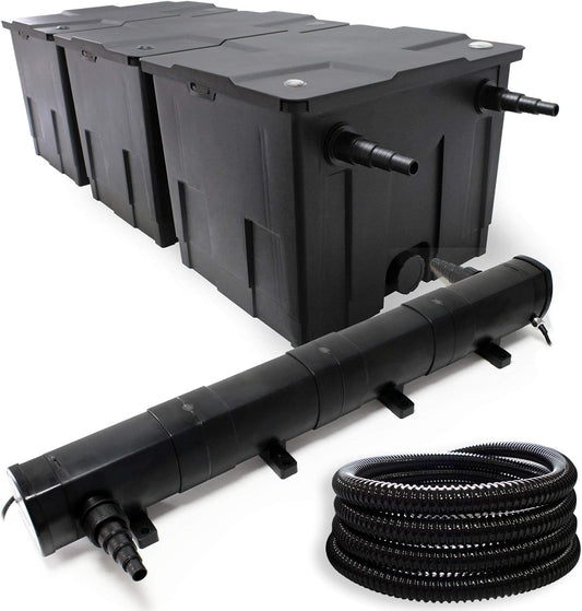 SunSun vijverfilterset 90.000 l bio vijverfilter UVC 72 W slang 5 m
