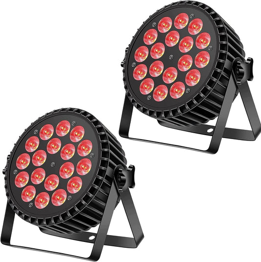 LED Par Verlichting – LED Spots – DJ Verlichting – Stage Light – Discovlamp – RGBW 4-in-1 LEDs – 200W Krachtige Lichtsterkte – 5 Bediening Modi (DMX512, Strobe)