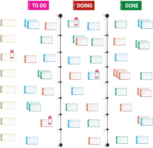 PATboard Scrum Board en Kanban Board - Basic Plus Toolset Magnetisch - Beschrijfbare Magneten voor Whiteboard - Agile Project Management