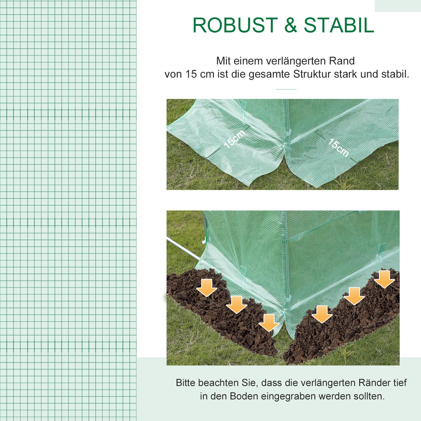 Kassenfolie – Broeikasfolie – Tuinfolie – Foliekas – Kasbedekking – Waterdicht PE Materiaal – UV-Bestendig 600x300x200 cm