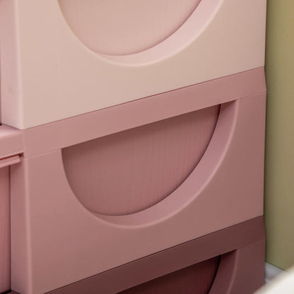 Opbergbox – Opbergdoos – Ladebak – Organizer – Sortimentsdoos – 3 Lades – Lichtgewicht Polypropyleen – Compact Roze Design