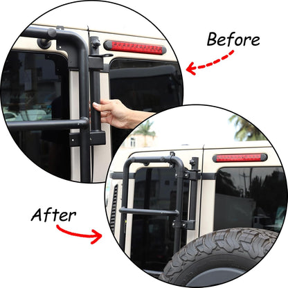 Auto Achterklep Klimmen Ladder Vlaggenmast Beugel Compatibel met Ineos Grenadier 2020-2024 Multifunctionele Achterklep Vlaggenmast Houder Antenne Montage Metalen Base Accessoires